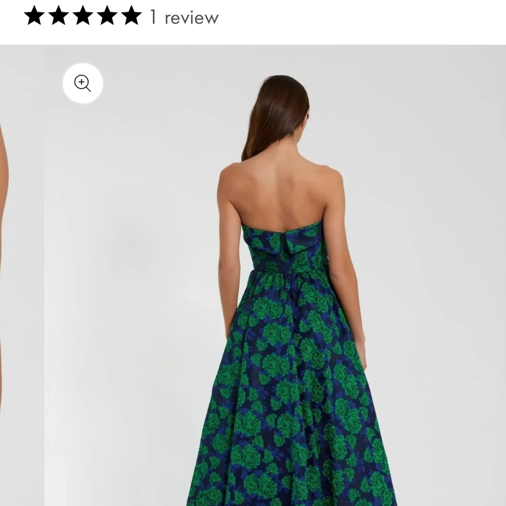 Mac Duggal Strapless Blue and Green Dress - Picture 3 of 8